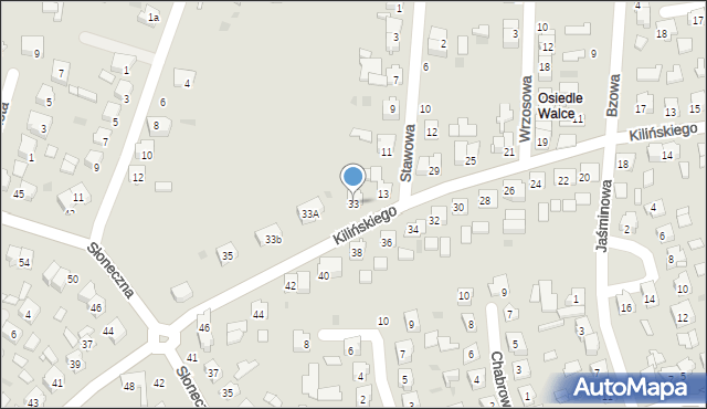Olesno, Kilińskiego Jana, płk., 33, mapa Olesno