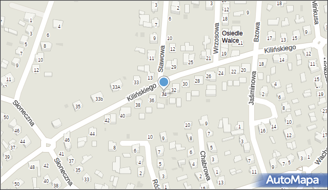 Olesno, Kilińskiego Jana, płk., 34, mapa Olesno