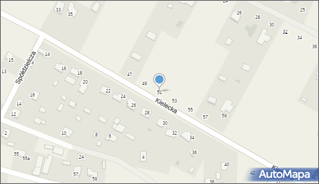 Oleszno, Kielecka, 51, mapa Oleszno
