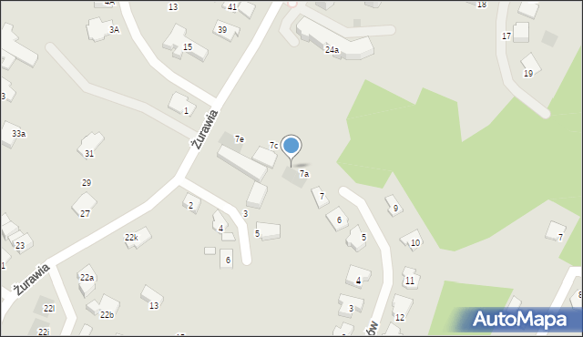 Olsztyn, Kiemliczów, 7b, mapa Olsztyna