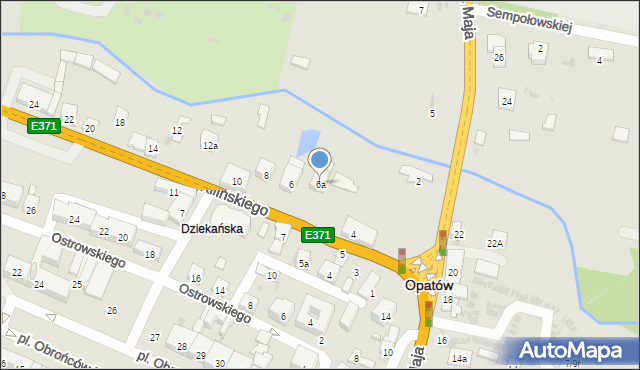 Opatów, Kilińskiego Jana, płk., 6a, mapa Opatów