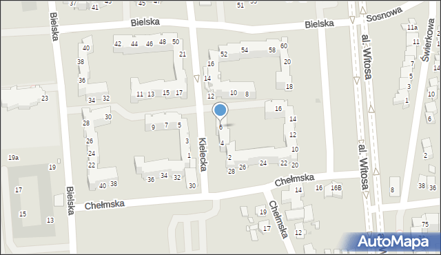Opole, Kielecka, 6, mapa Opola