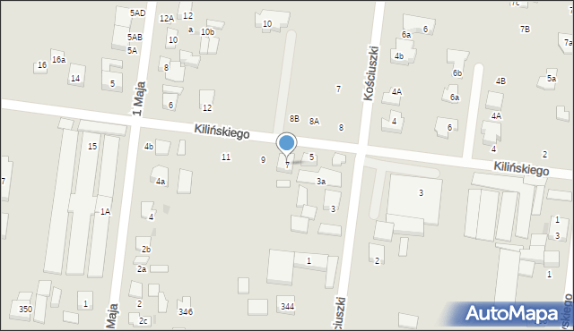 Ożarów Mazowiecki, Kilińskiego Jana, płk., 7, mapa Ożarów Mazowiecki