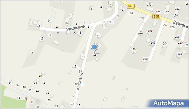 Pewel Mała, Kiełbasów, 11, mapa Pewel Mała