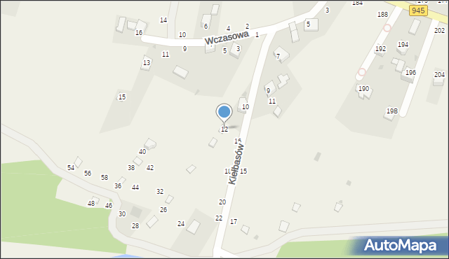 Pewel Mała, Kiełbasów, 12, mapa Pewel Mała