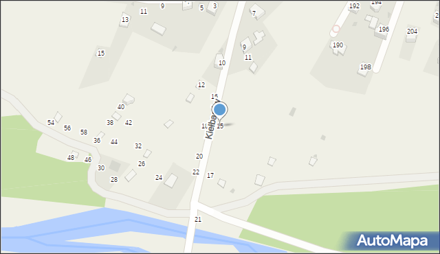 Pewel Mała, Kiełbasów, 15, mapa Pewel Mała