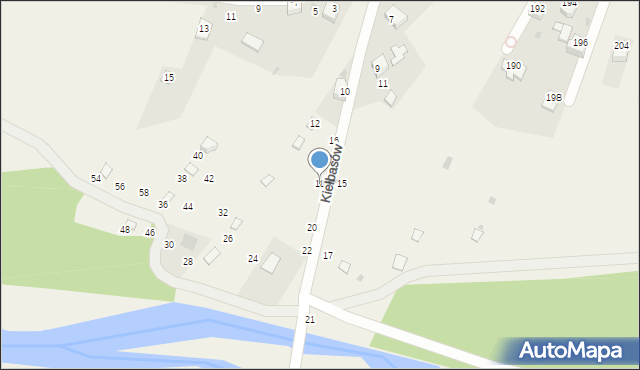 Pewel Mała, Kiełbasów, 18, mapa Pewel Mała