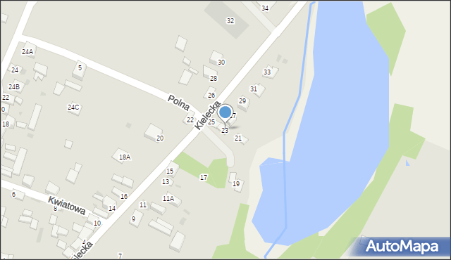 Pierzchnica, Kielecka, 23, mapa Pierzchnica