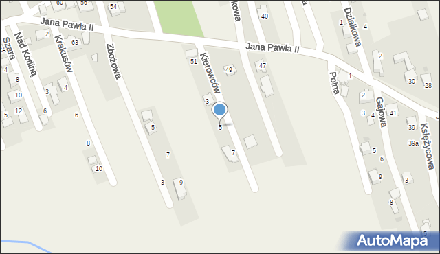 Pietrzykowice, Kierowców, 5, mapa Pietrzykowice