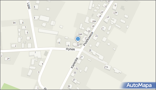 Piotrkowice, Kielecka, 11, mapa Piotrkowice