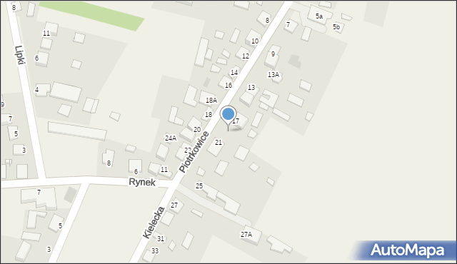 Piotrkowice, Kielecka, 19, mapa Piotrkowice