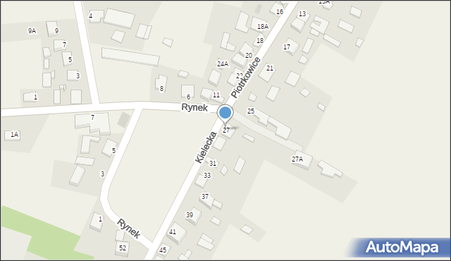 Piotrkowice, Kielecka, 27, mapa Piotrkowice