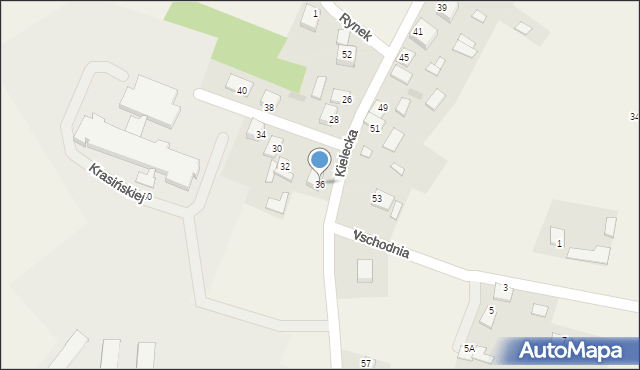 Piotrkowice, Kielecka, 36, mapa Piotrkowice