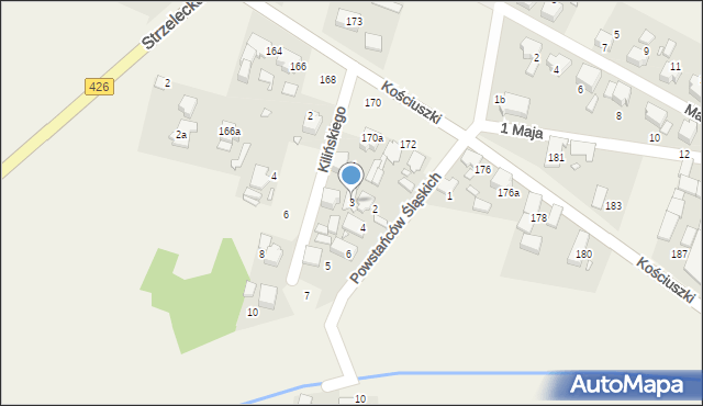 Piotrówka, Kilińskiego Jana, płk., 3, mapa Piotrówka