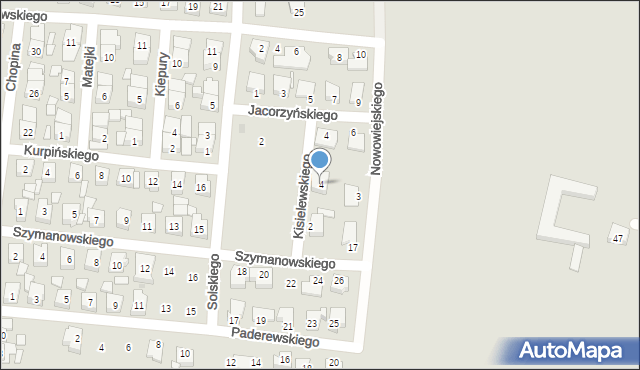 Pleszew, Kisielewskiego-Kisiela Stefana, 4, mapa Pleszew