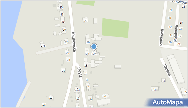 Pobiedziska, Kiszkowska, 22A, mapa Pobiedziska