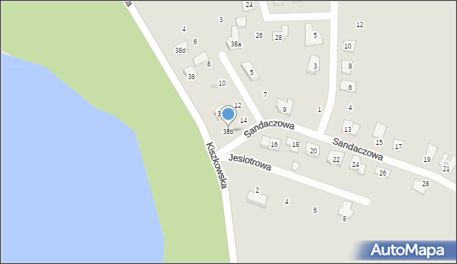 Pobiedziska, Kiszkowska, 38b, mapa Pobiedziska