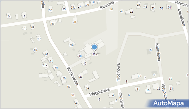 Pobiedziska, Kiszkowska, 46a, mapa Pobiedziska