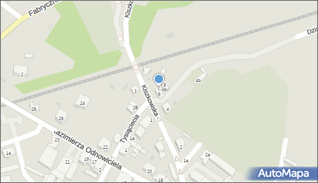 Pobiedziska, Kiszkowska, 6a, mapa Pobiedziska