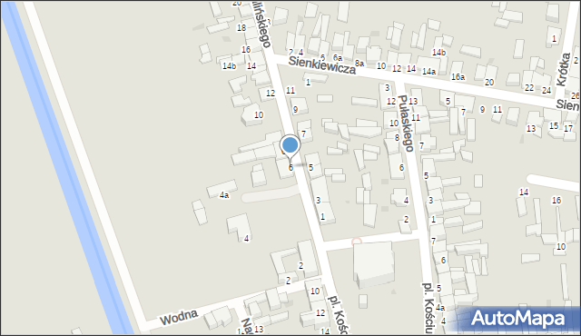 Poddębice, Kilińskiego Jana, płk., 6, mapa Poddębice