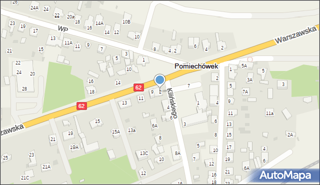 Pomiechówek, Kilińskiego Jana, płk., 2, mapa Pomiechówek