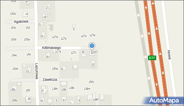 Poskwitów, Kitlińskiego Władysława, 12, mapa Poskwitów