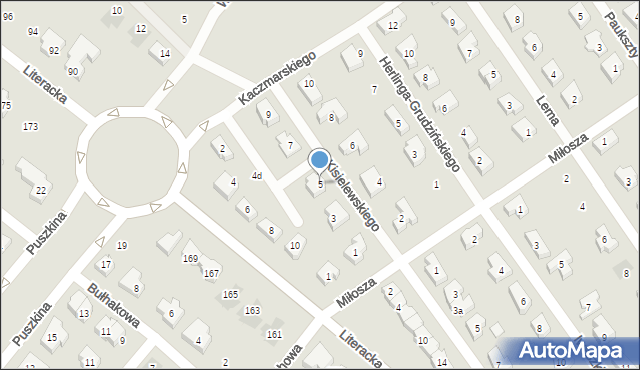 Poznań, Kisielewskiego-Kisiela Stefana, 5, mapa Poznania