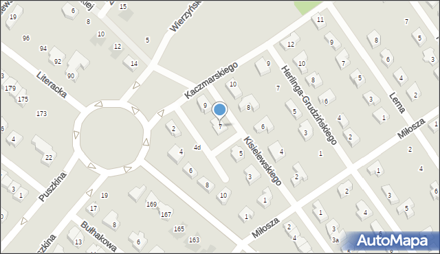 Poznań, Kisielewskiego-Kisiela Stefana, 7, mapa Poznania