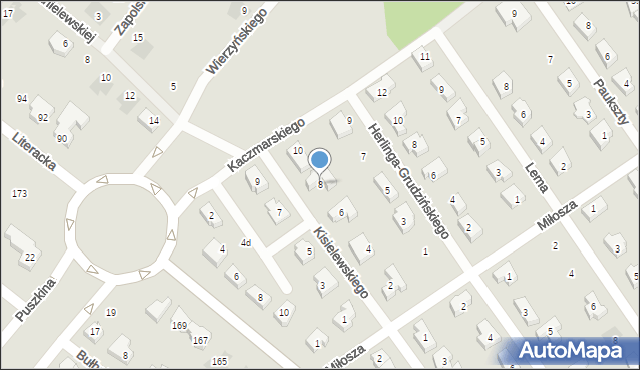 Poznań, Kisielewskiego-Kisiela Stefana, 8, mapa Poznania