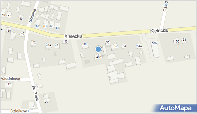 Promnik, Kielecka, 48A, mapa Promnik