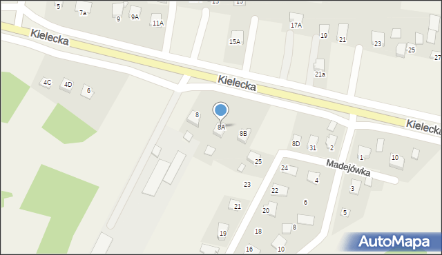 Promnik, Kielecka, 8A, mapa Promnik