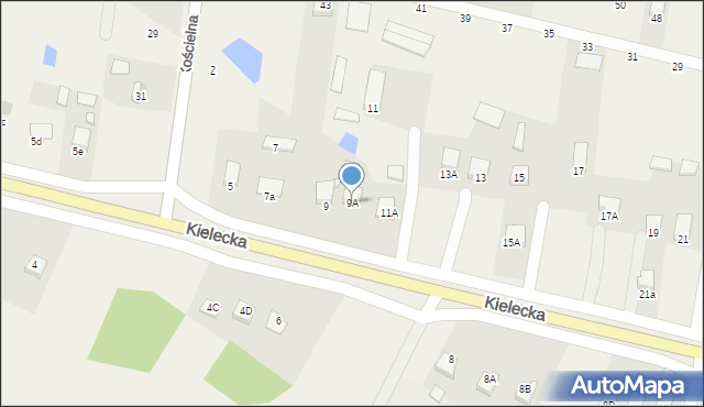 Promnik, Kielecka, 9A, mapa Promnik
