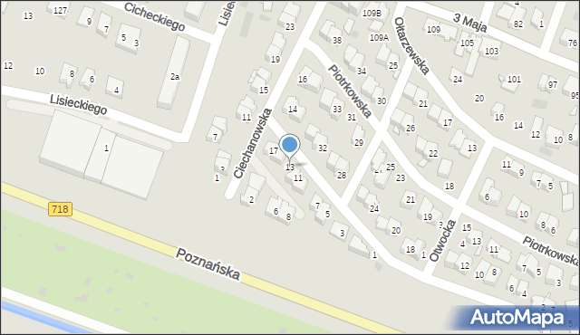 Pruszków, Kielecka, 13, mapa Pruszków