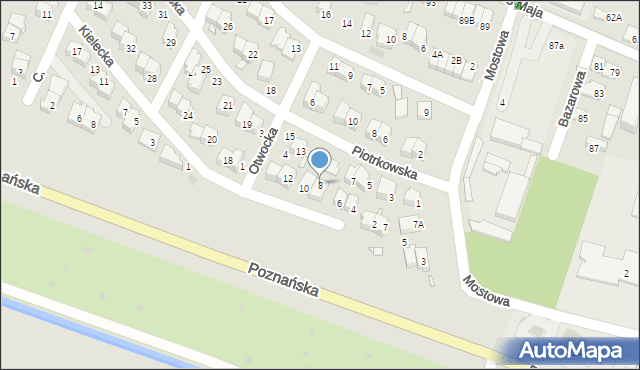 Pruszków, Kielecka, 8, mapa Pruszków