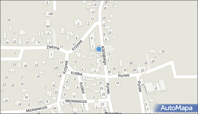 Przecław, Kilińskiego Jana, płk., 5, mapa Przecław