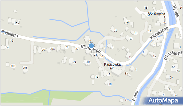Rabka-Zdrój, Kilińskiego Jana, płk., 20, mapa Rabka-Zdrój