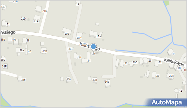 Rabka-Zdrój, Kilińskiego Jana, płk., 32, mapa Rabka-Zdrój