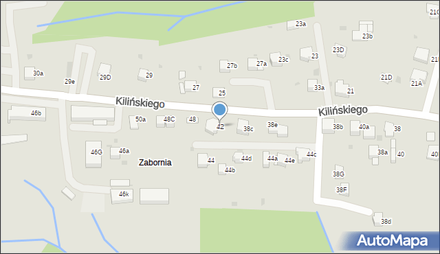 Rabka-Zdrój, Kilińskiego Jana, płk., 42, mapa Rabka-Zdrój