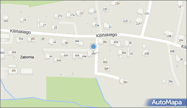 Rabka-Zdrój, Kilińskiego Jana, płk., 44c, mapa Rabka-Zdrój