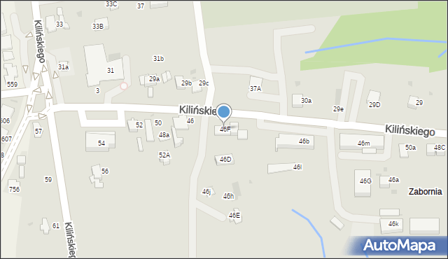 Rabka-Zdrój, Kilińskiego Jana, płk., 46F, mapa Rabka-Zdrój