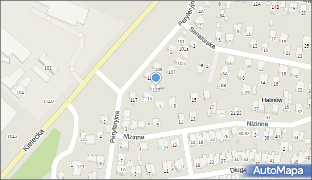 Radom, Kielecka, 113, mapa Radomia