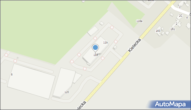 Radom, Kielecka, 118, mapa Radomia