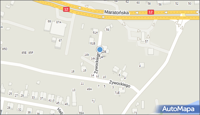 Radom, Kielecka, 81H, mapa Radomia