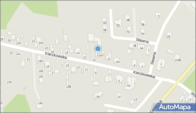 Radom, Kierzkowska, 10A, mapa Radomia