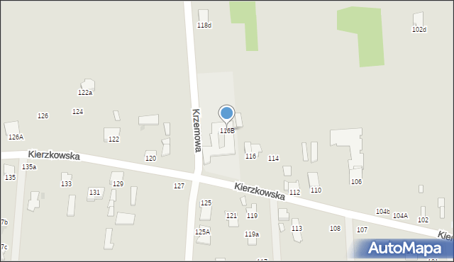 Radom, Kierzkowska, 116B, mapa Radomia