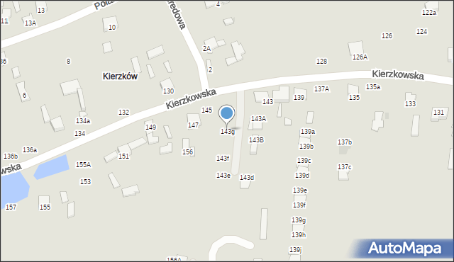 Radom, Kierzkowska, 143g, mapa Radomia