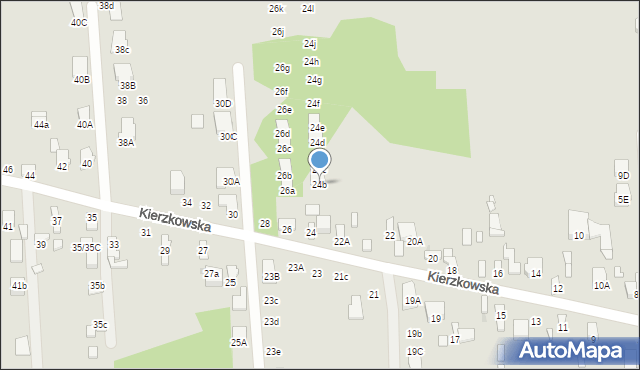 Radom, Kierzkowska, 24b, mapa Radomia