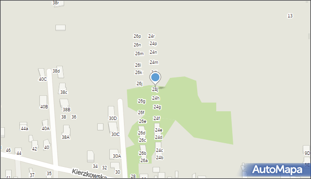 Radom, Kierzkowska, 24j, mapa Radomia