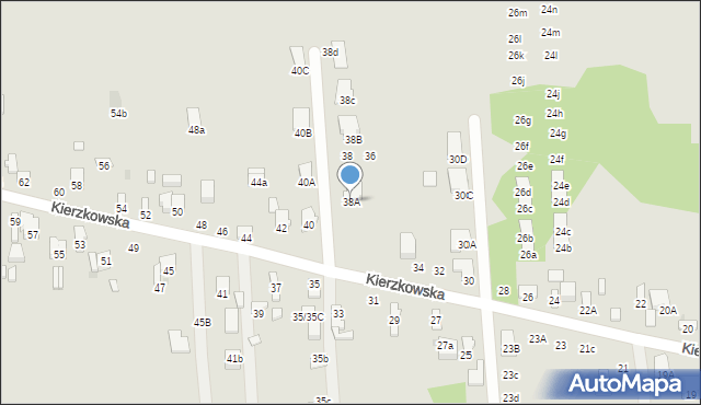 Radom, Kierzkowska, 38A, mapa Radomia