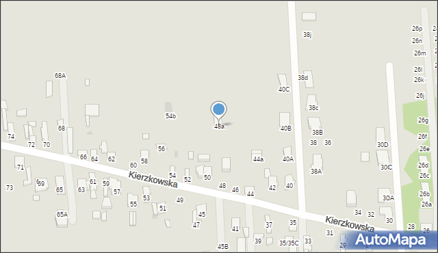 Radom, Kierzkowska, 48a, mapa Radomia